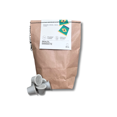 Balenie 20 kapsúl Brazilia Mirante Espresso – výberová brazílska arabika v 100 % rozložiteľných kapsulách pre Nespresso®
