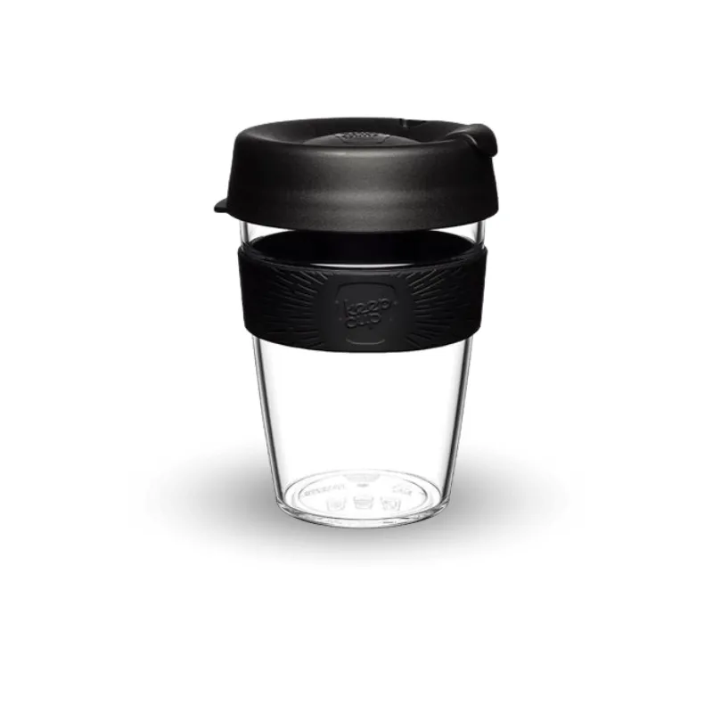 KeepCup Clear - cestovný hrnček na kávu 340ml_čierny