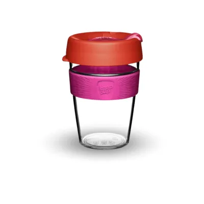 KeepCup Clear - cestovný hrnček na kávu 340ml_červený