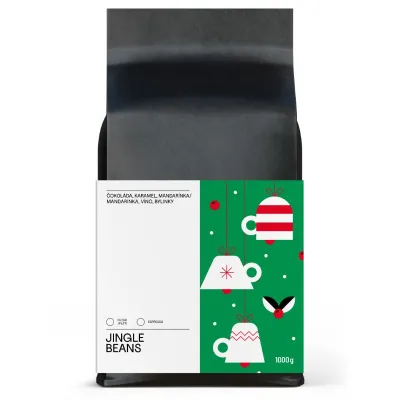 Jingle Beans – vianočná limitka 1 kg, espresso, Sumatra, 100 % arabika