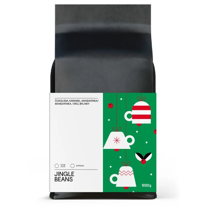 Jingle Beans – vianočná limitka 1 kg, espresso, Sumatra, 100 % arabika