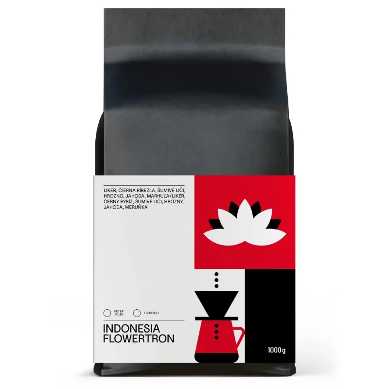 Výberová zrnková káva Indonesia Flowertron ALTER-NATIV COFFEE – 1000 g balenie, profesionálne gastro balenie