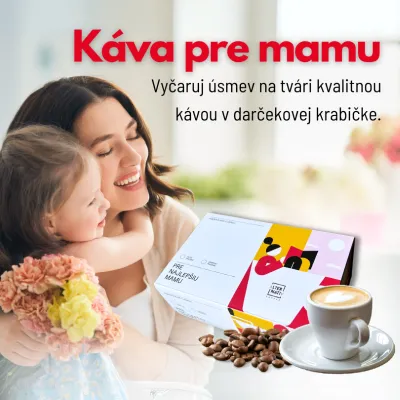 Darčekové balenie kávy pre mamu s venovaním a ilustráciou - výberová káva, 100% arabica