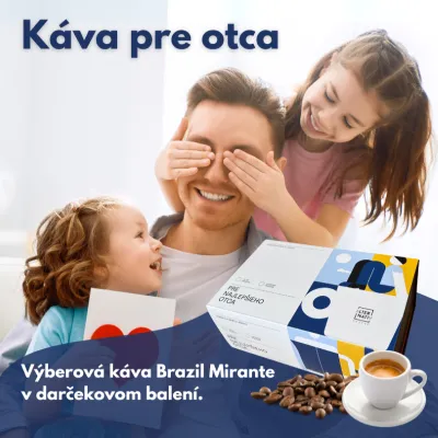 Káva v darčekovej krabičke s venovaním Pre najlepšieho otca - výberová 100% arabica Brazil Mirante - 250g