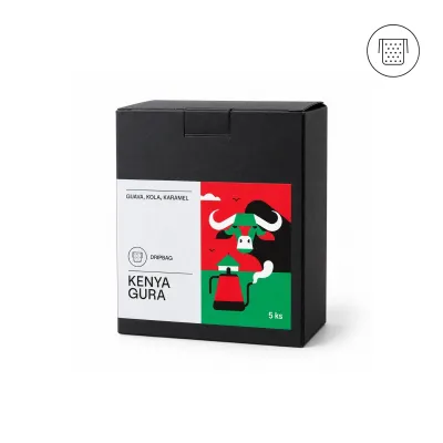 Káva Kenya Gura v dripbagoch – balenie 5 ks