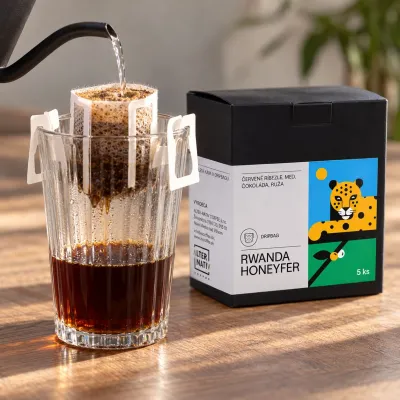 Káva Rwanda Honeyfer v dripbagoch – balenie 5 ks