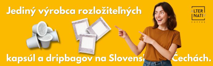 Pražiareň zrnkovej kávy Alter-nativ coffee, výrobca rozložiteľných kapsúl a dripbagov
