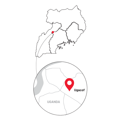 Mapa pôvodu Uganda Red Pearl – Uganda, spracovateľ Ugacof, región Rwenzori, výberová zrnková káva na espresso